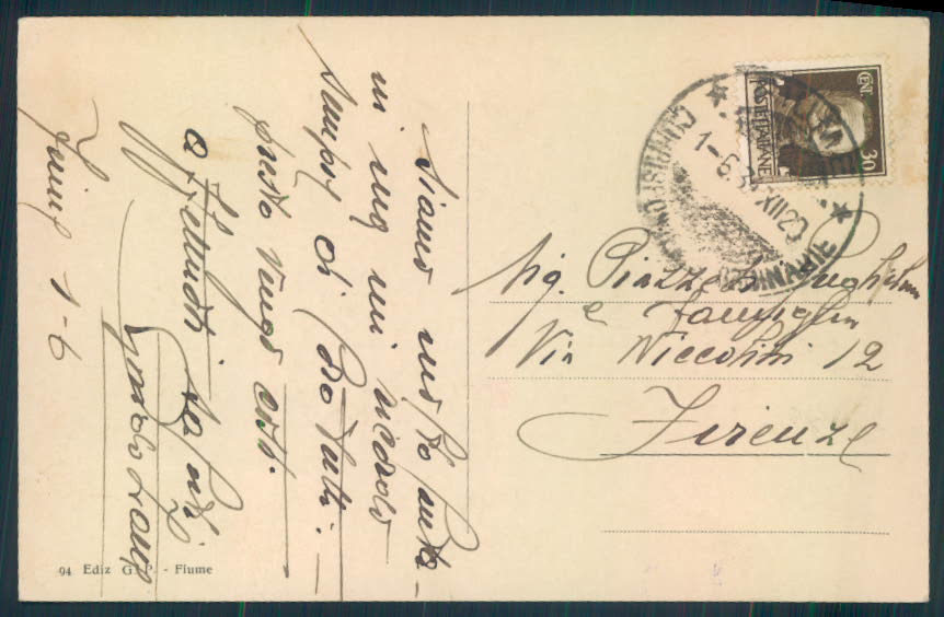 Croatia Croazia Fiume cartolina EE3677 – retro