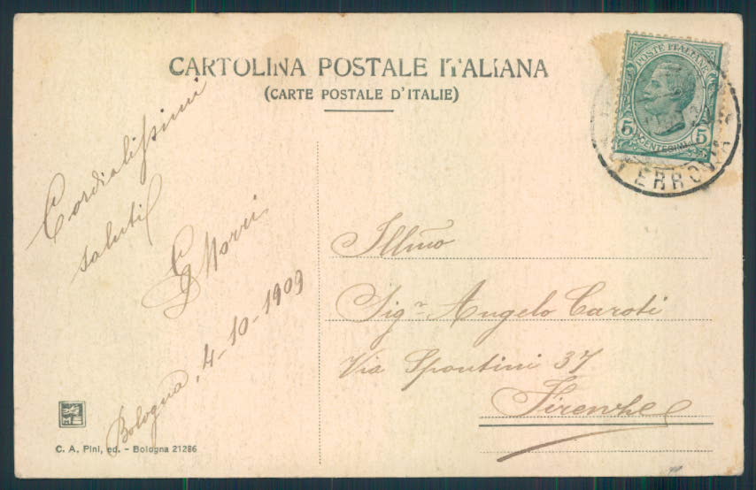 Bologna Città cartolina EE3681 – retro