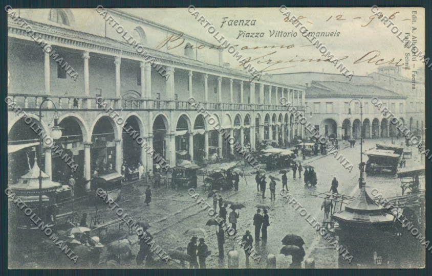 Ravenna Faenza mercato cartolina EE3684 – fronte