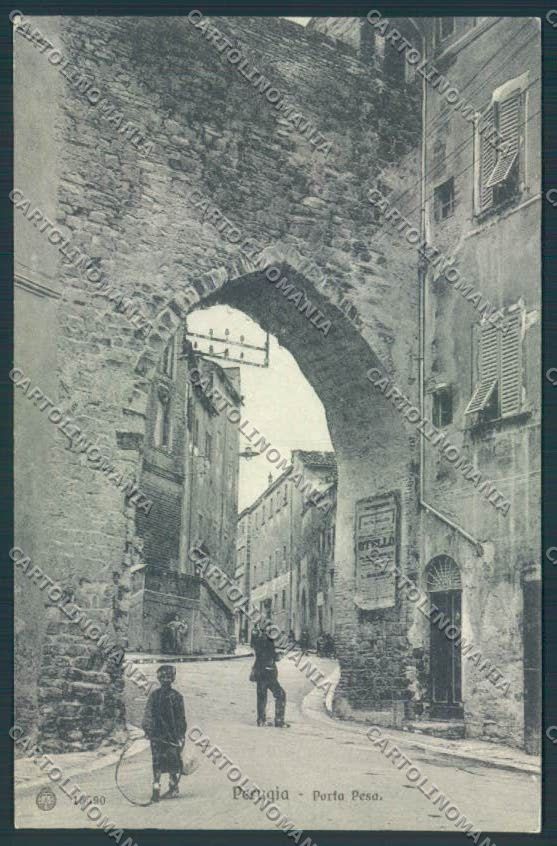 Perugia città Porta Pesa cartolina EE3721 – fronte