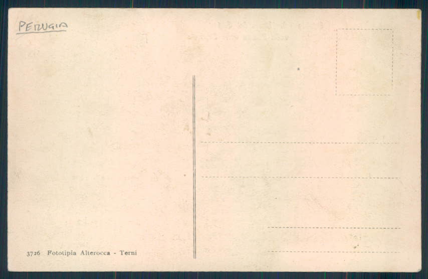 Perugia Gubbio Ceri cartolina EE3722 – retro