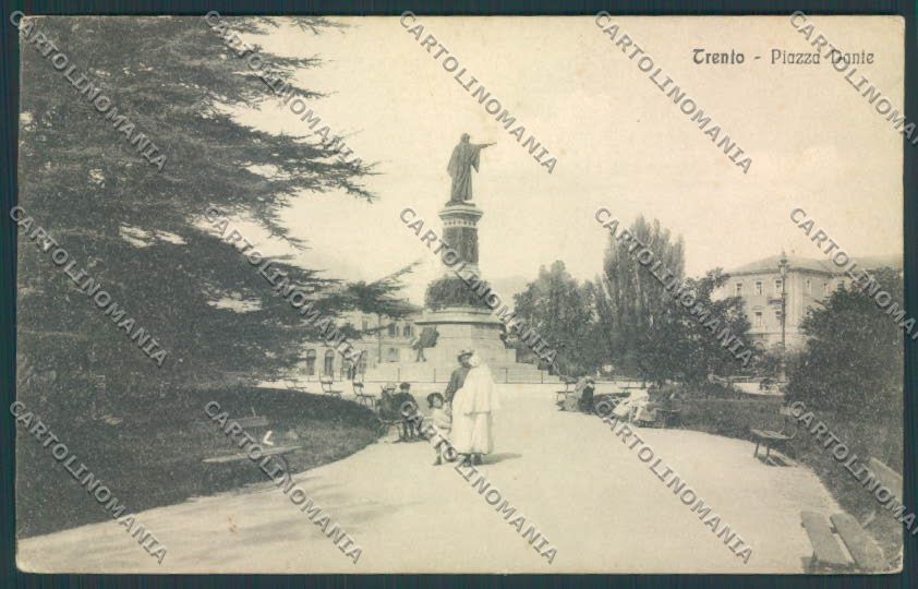 Trento città Dante cartolina EE3734 – fronte