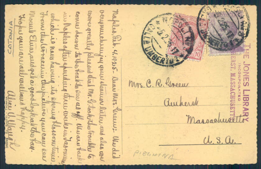 Messina Taormina cartolina EE3740 – retro