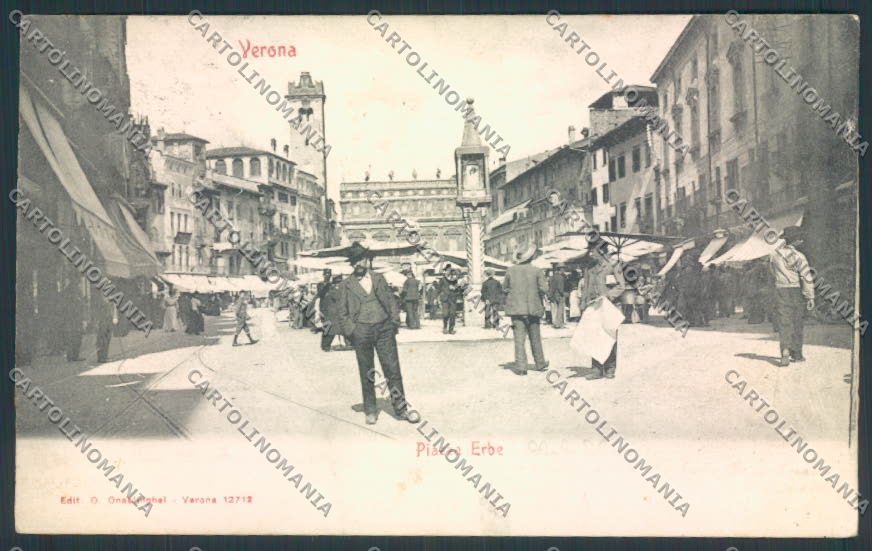 Verona città mercato cartolina EE3788 – fronte