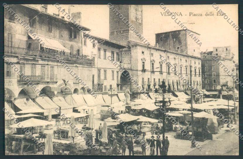 Verona città mercato cartolina EE3790 – fronte