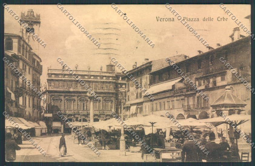 Verona città mercato cartolina EE3791 – fronte