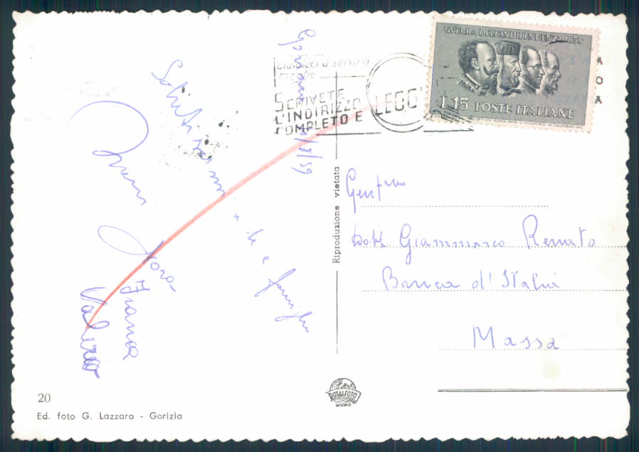 Gorizia città Foto FG cartolina EE3822 – retro