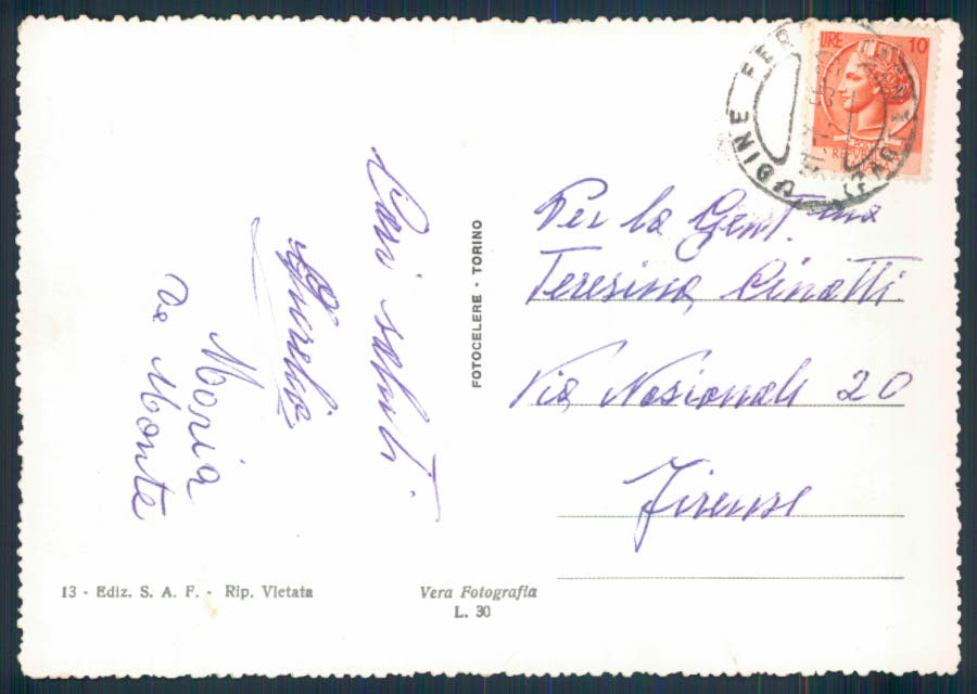Udine città Foto FG cartolina EE3827 – retro