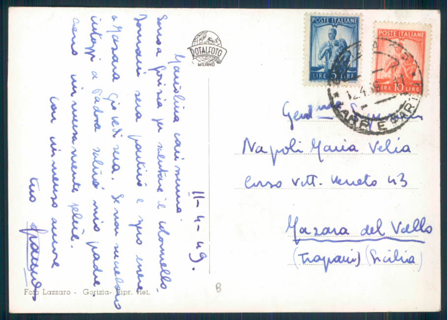 Gorizia Frontiera GdF? Foto FG cartolina EE3830 – retro