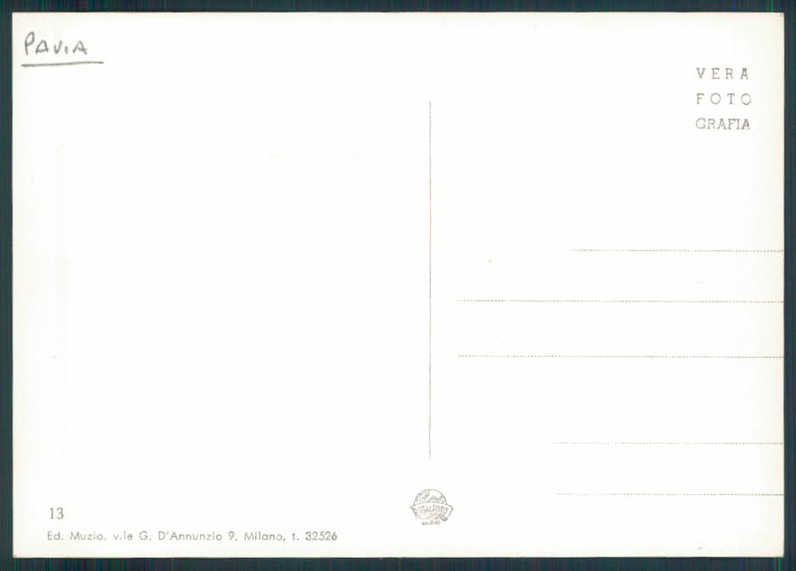 Pavia Vigevano Foto FG cartolina EE3873 – retro