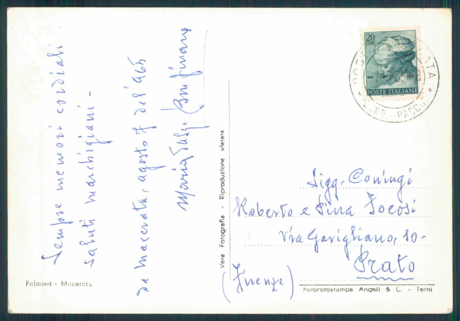 Macerata città Foto FG cartolina EE3884 – retro