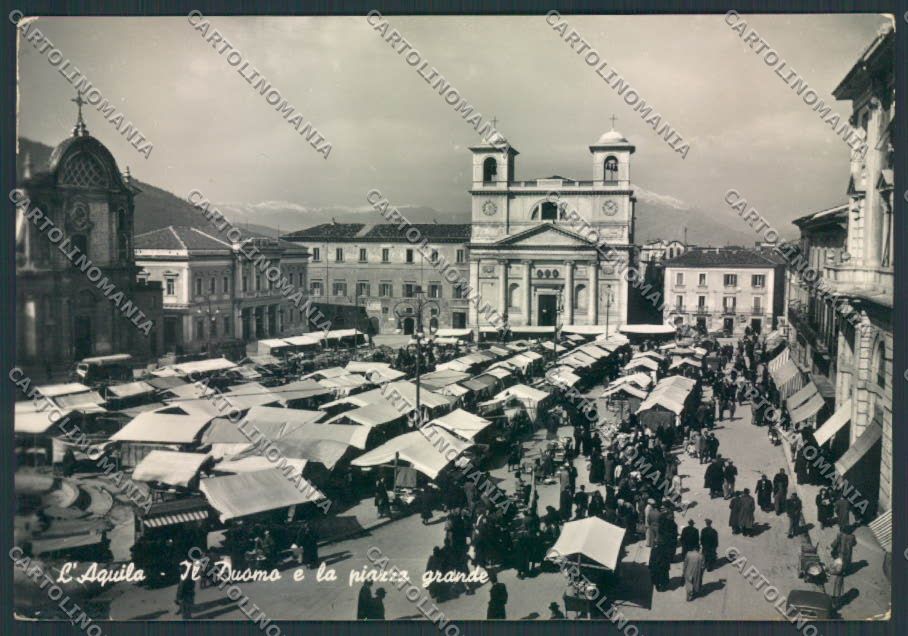 L'Aquila città mercato Foto FG cartolina EE3914 – fronte