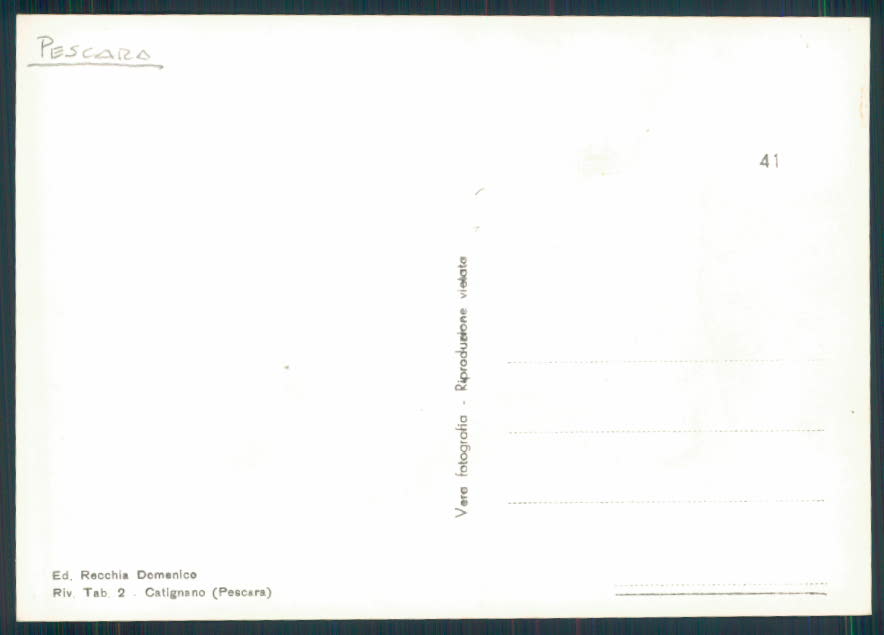 Pescara Catignano Foto FG cartolina EE3930 – retro
