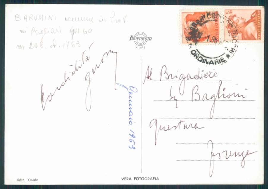 Cagliari Barumini Foto FG cartolina EE3933 – retro