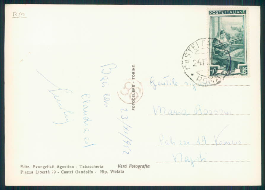 Roma Castel Gandolfo Foto FG cartolina EE3978 – retro