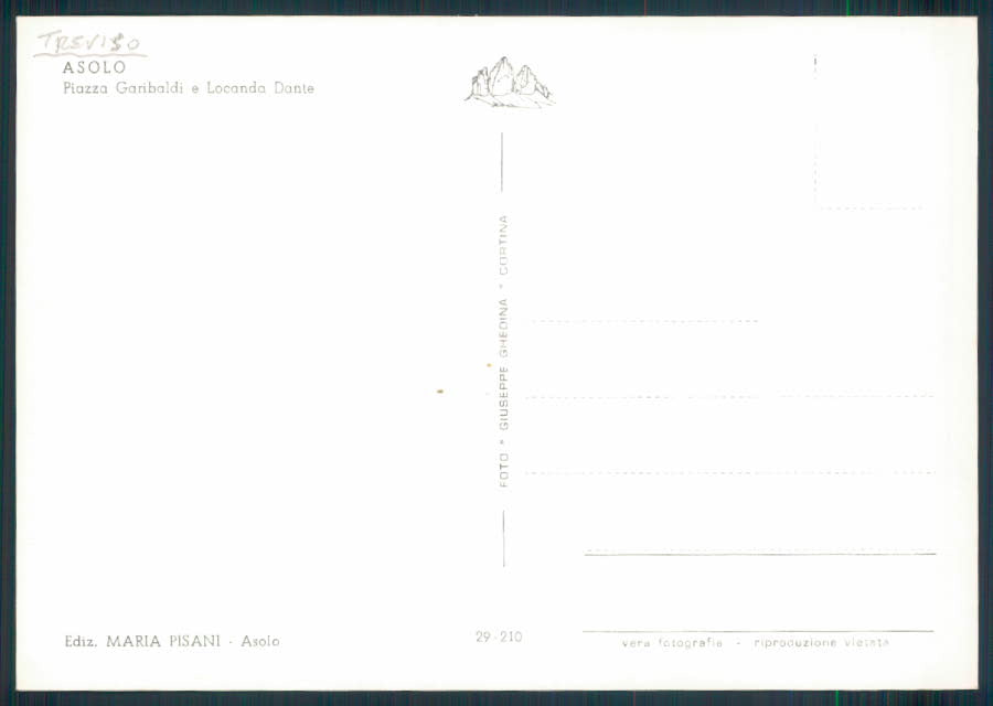 Treviso Asolo Foto FG cartolina EE4017 – retro