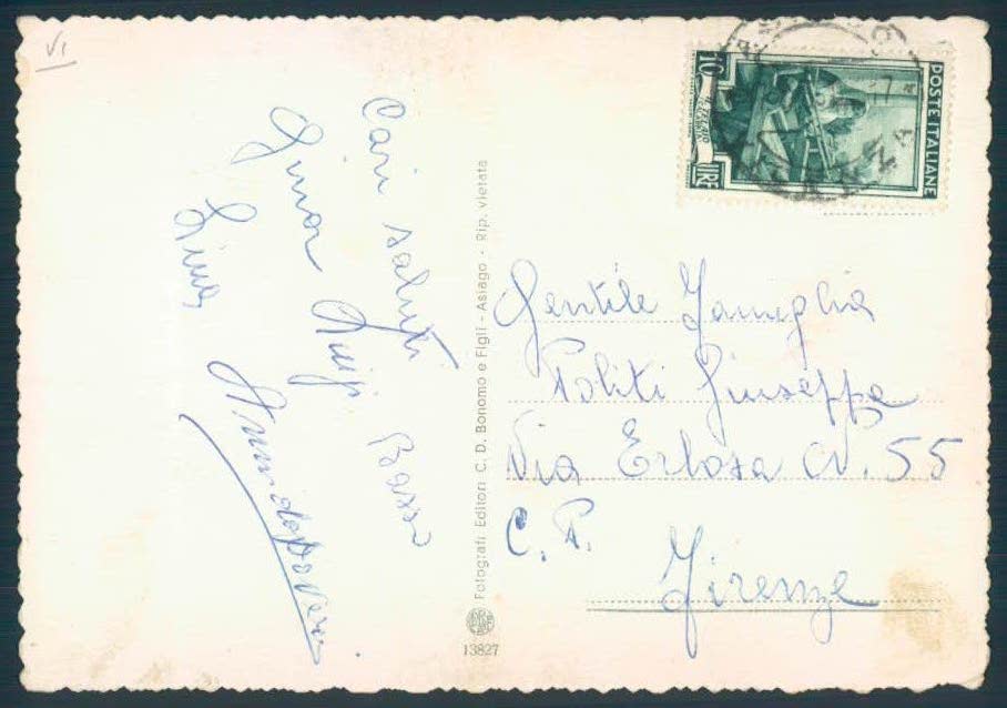 Vicenza Asiago Stazione Foto FG cartolina EE4023 – retro