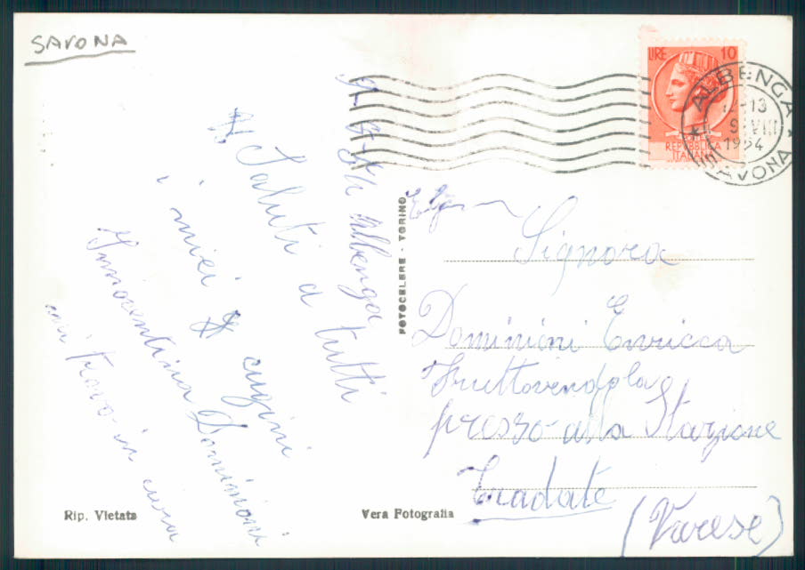 Savona Gallinara Foto FG cartolina EE4060 – retro