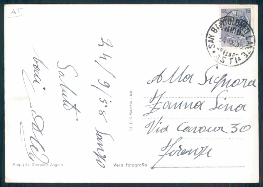 Asti Castagnole Lanze Foto FG cartolina EE4091 – retro
