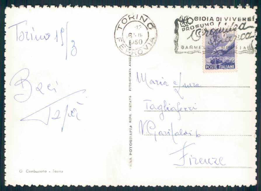 Torino città Foto FG cartolina EE4092 – retro