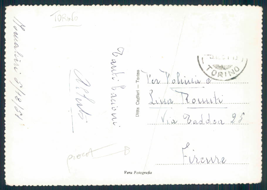 Torino Moncalieri PIEGA Foto FG cartolina EE4094 – retro