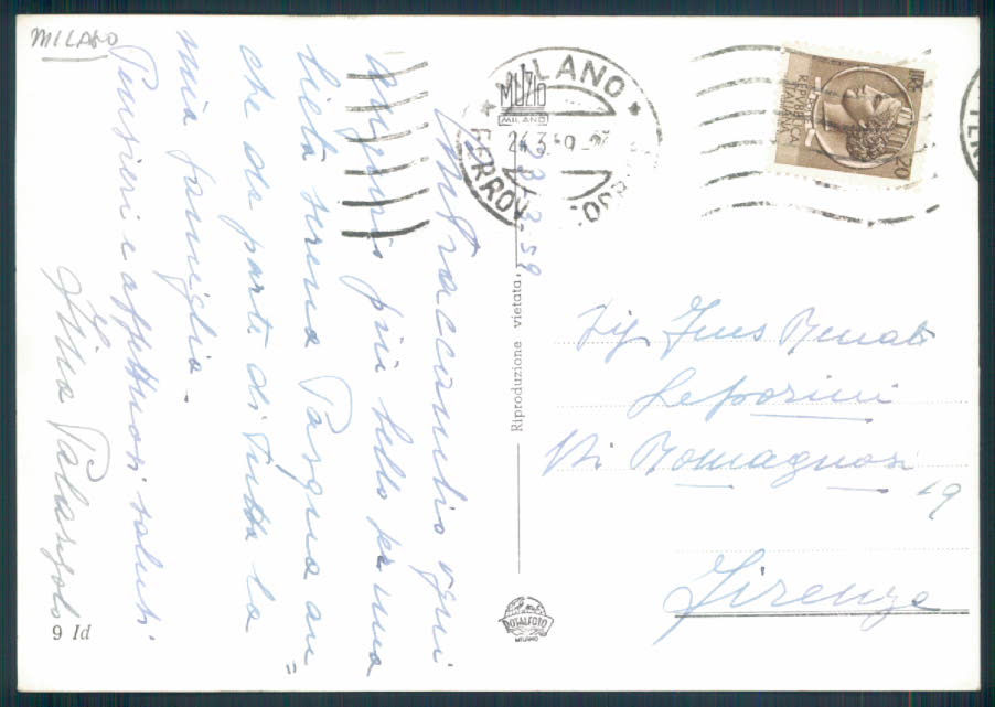Milano Idroscalo Foto FG cartolina EE4129 – retro