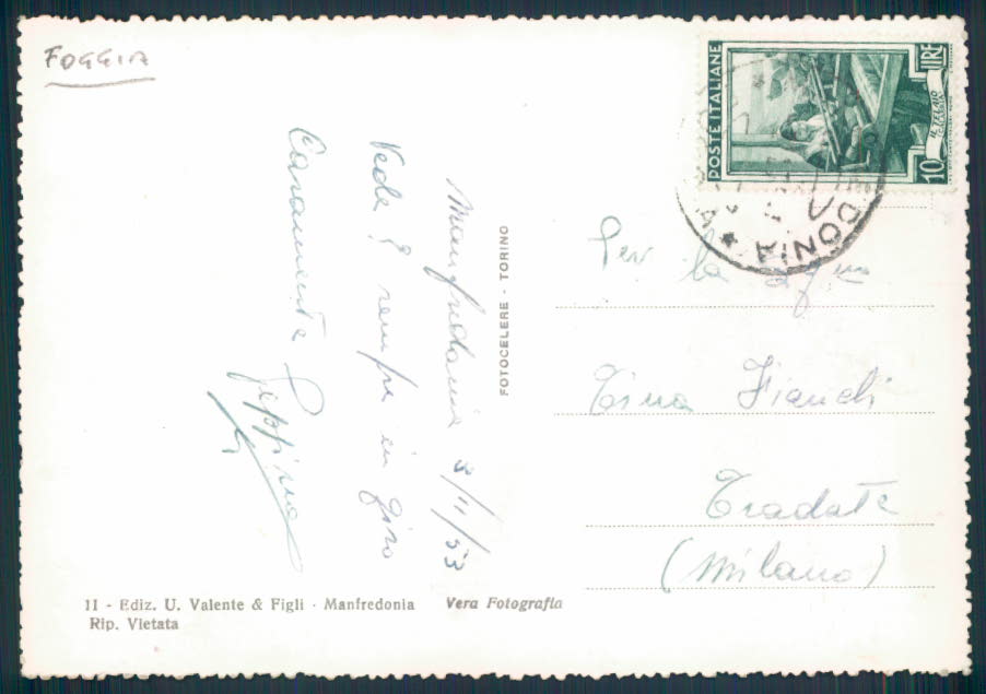 Foggia Manfredonia Foto FG cartolina EE4182 – retro