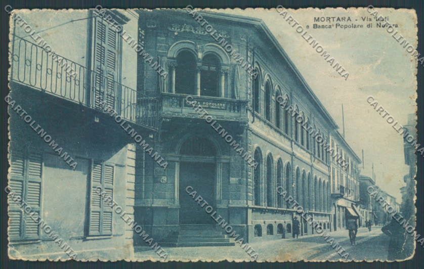 Pavia Mortara Banca PIEGA cartolina EE4291 – fronte