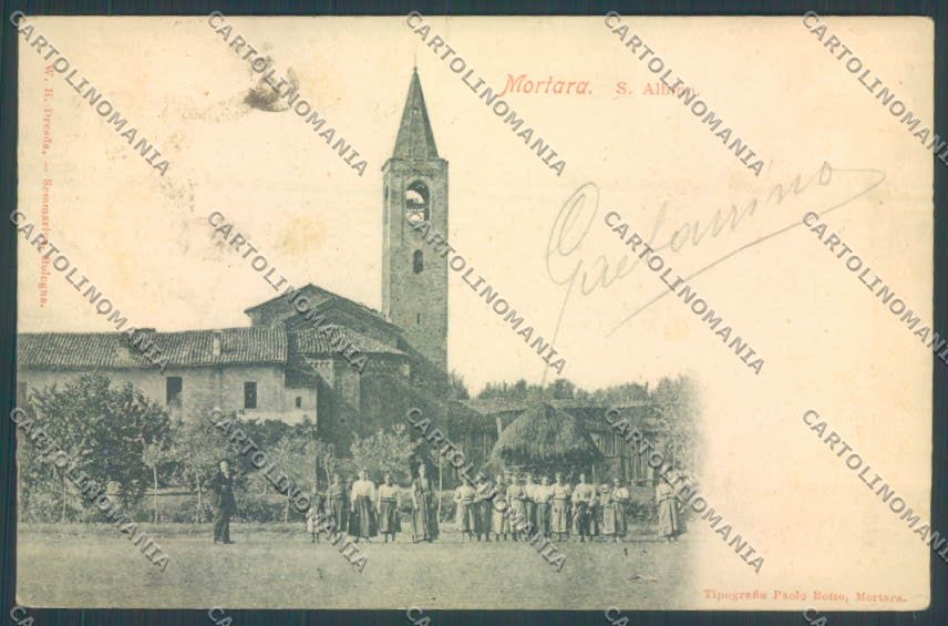 Pavia Mortara Sant'Albino cartolina EE4304 – fronte