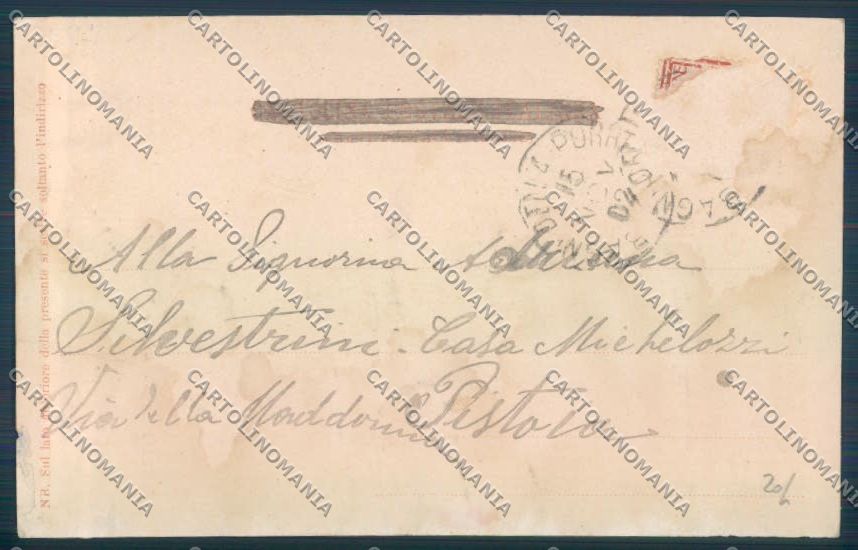 Bologna Porretta Terme ABRASA TRACCE UMIDO cartolina EE4309 – retro