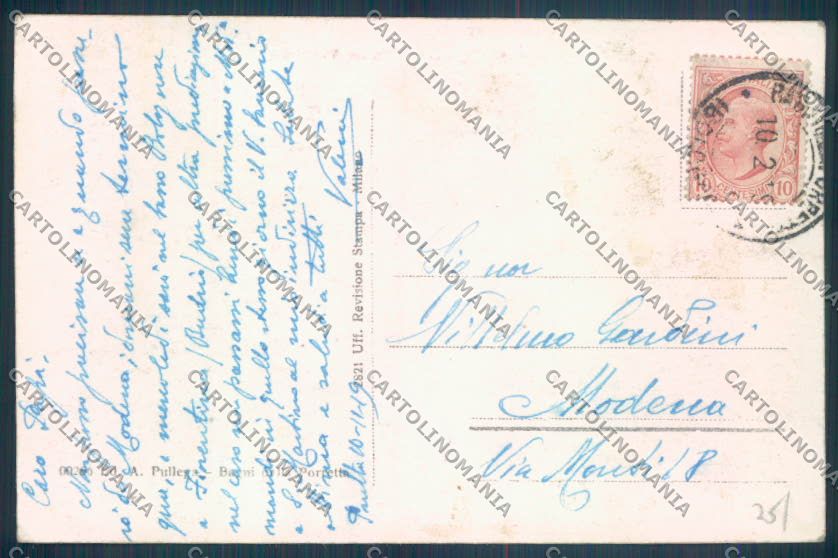 Bologna Porretta Terme cartolina EE4321 – retro