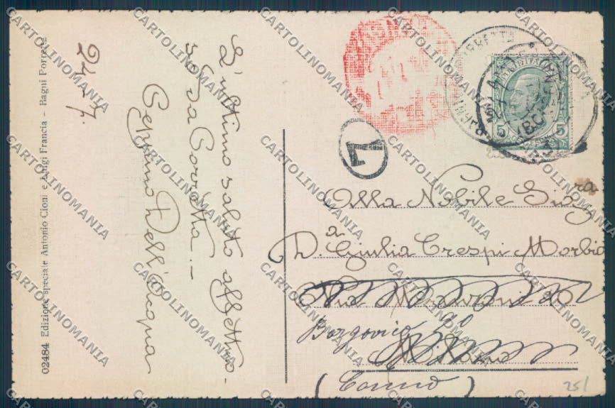 Bologna Porretta Terme cartolina EE4323 – retro