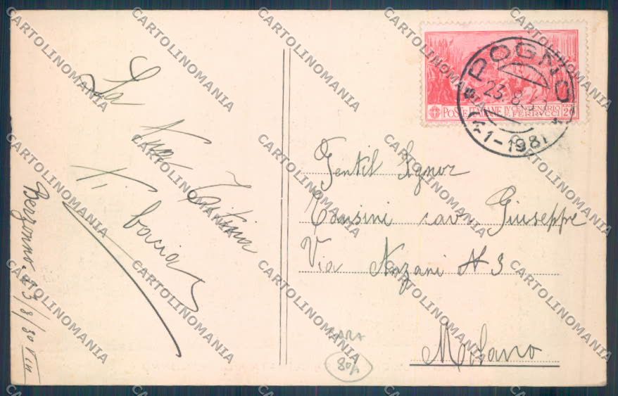 Novara Pogno Berzonno ABRASA cartolina EE4412 – retro