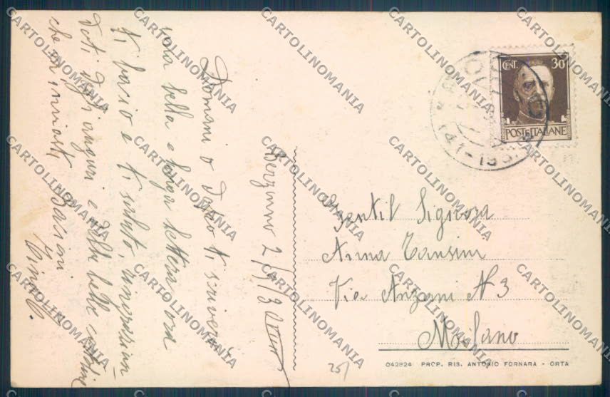 Novara Pogno Berzonno cartolina EE4413 – retro