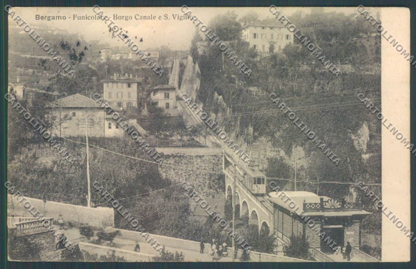 Bergamo Città Funicolare cartolina EE4474 – fronte