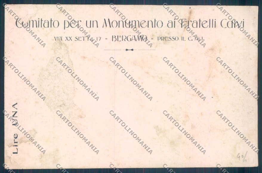 Bergamo Città Fratelli Calvi ABRASA cartolina EE4479 – retro