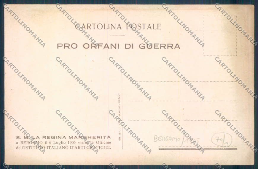 Bergamo Città Savoia cartolina EE4487 – retro