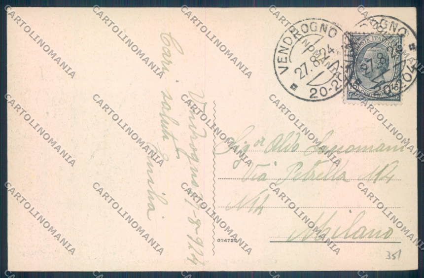 Lecco Vendrogno cartolina EE4504 – retro