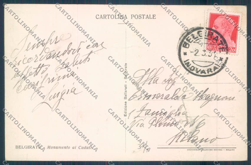 Verbania Belgirate cartolina EE4518 – retro