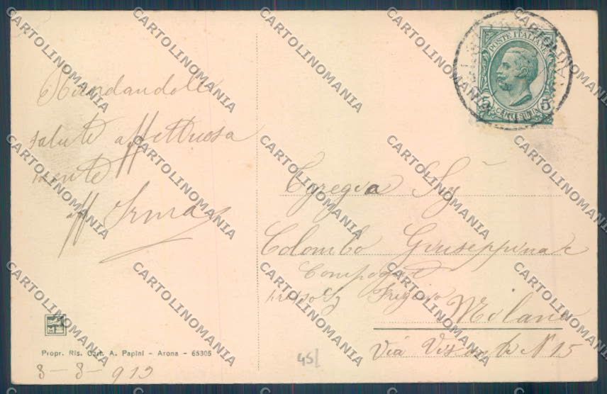 Verbania Belgirate Battello cartolina EE4521 – retro