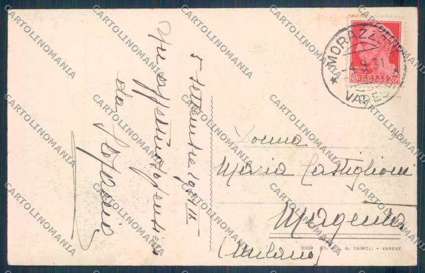 Varese Morazzone cartolina EE4577 – retro