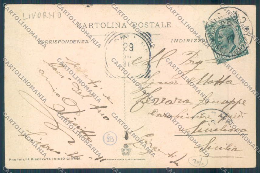 Livorno Montenero Funicolare cartolina EE4622 – retro