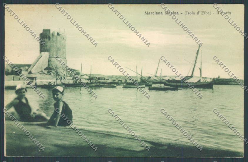 Livorno Elba Portoferraio PIEGA cartolina EE4627 – fronte