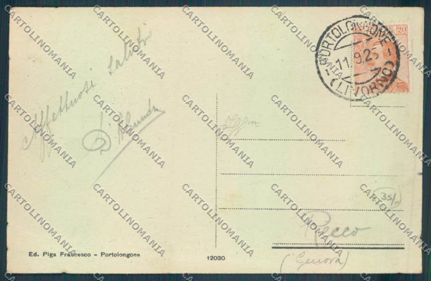 Livorno Elba Portolongone STRAPPINO cartolina EE4654 – retro