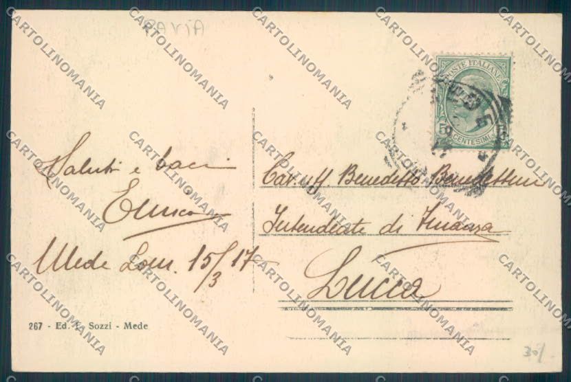 Pavia Mede Lomellina cartolina EE4729 – retro