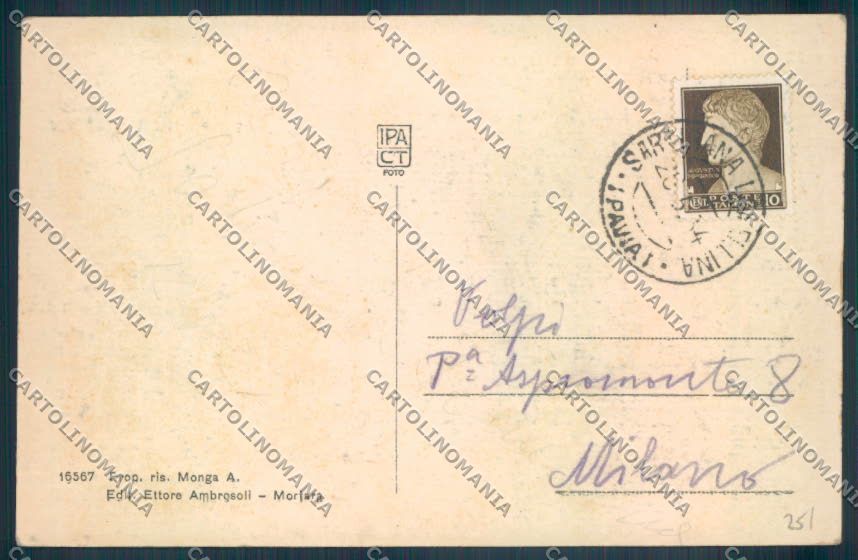 Pavia Sartirana Lomellina cartolina EE4734 – retro