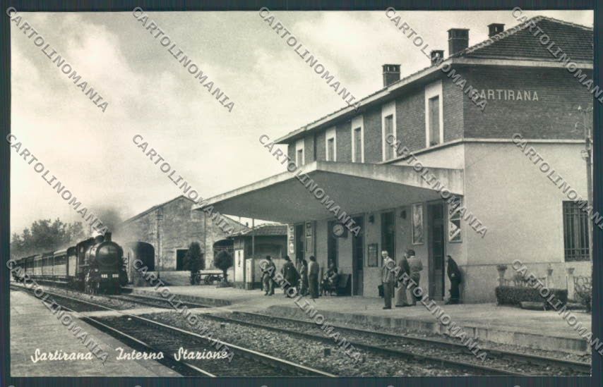 Pavia Sartirana Lomellina Stazione Treno Foto cartolina EE4738 – fronte