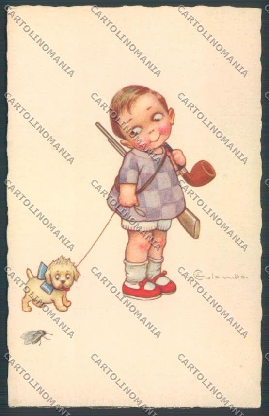 Colombo Children Bambini Caccia Postcard cartolina EE4759 – fronte