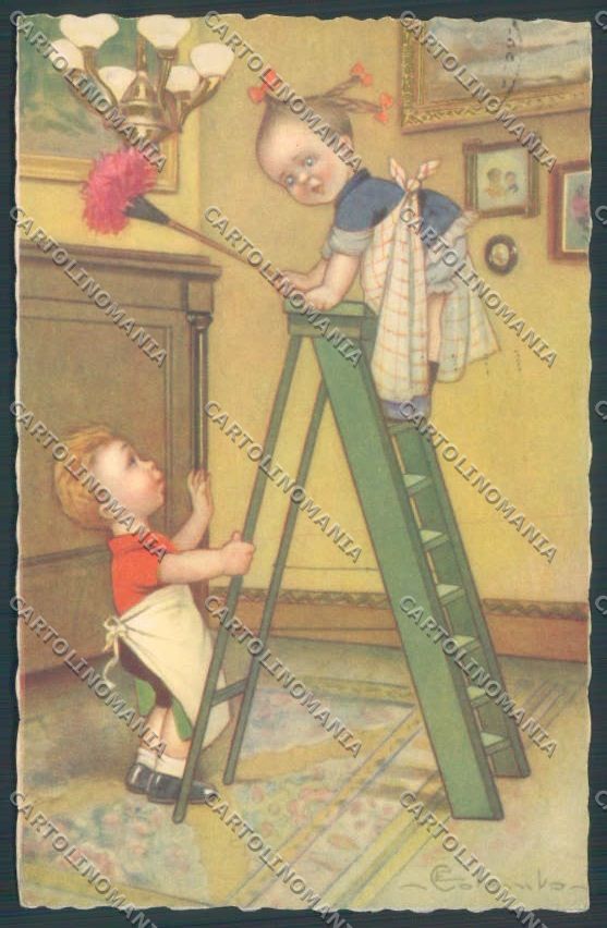 Colombo Children Bambini Postcard cartolina EE4766 – fronte