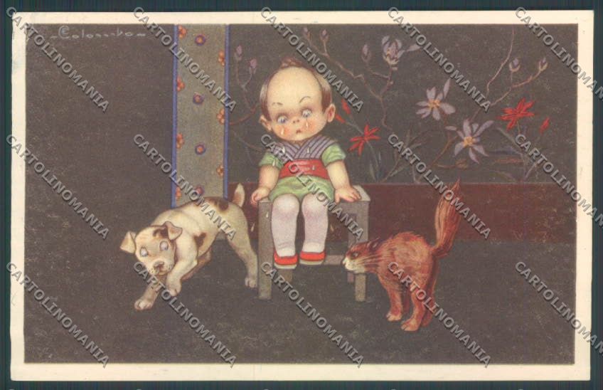 Colombo Children Bambini PIEGHINA Postcard cartolina EE4775 – fronte